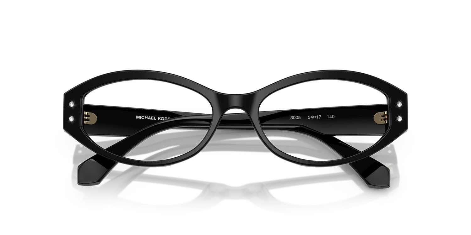 Occhiali da vista Michael Kors Corvara MK 4139B (3005) colore nero forma ovale lenti lente demo