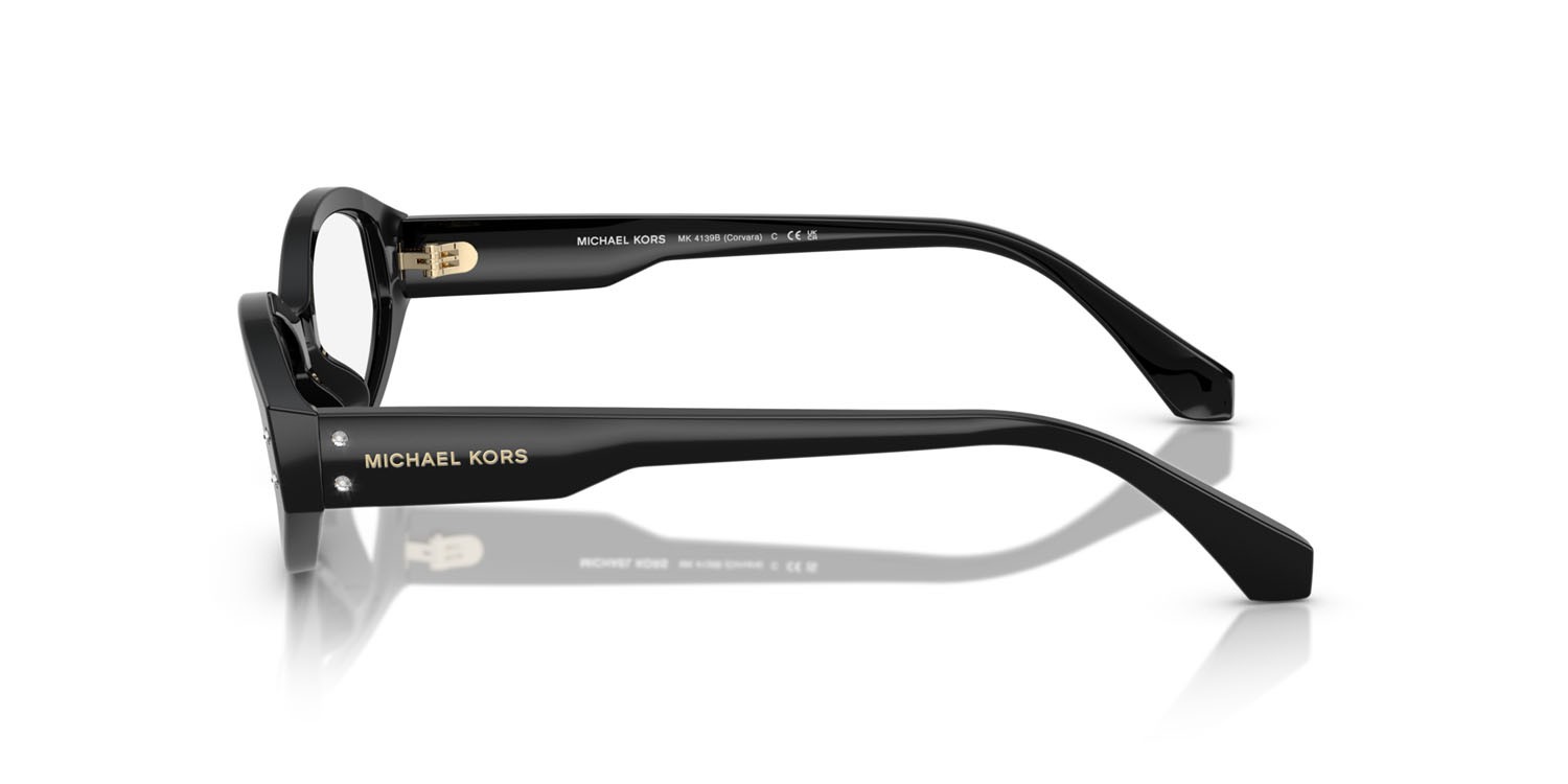 Occhiali da vista Michael Kors Corvara MK 4139B (3005) colore nero forma ovale lenti lente demo