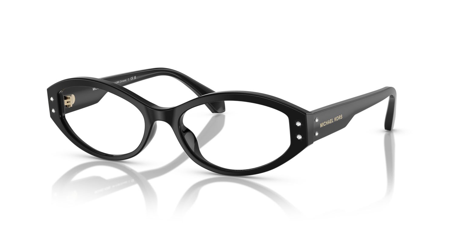 Occhiali da vista Michael Kors Corvara MK 4139B (3005) colore nero forma ovale lenti lente demo
