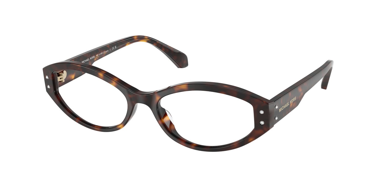 Occhiali da vista Michael Kors Corvara MK 4139B (3006) colore tartarugato scuro forma ovale lenti lente demo