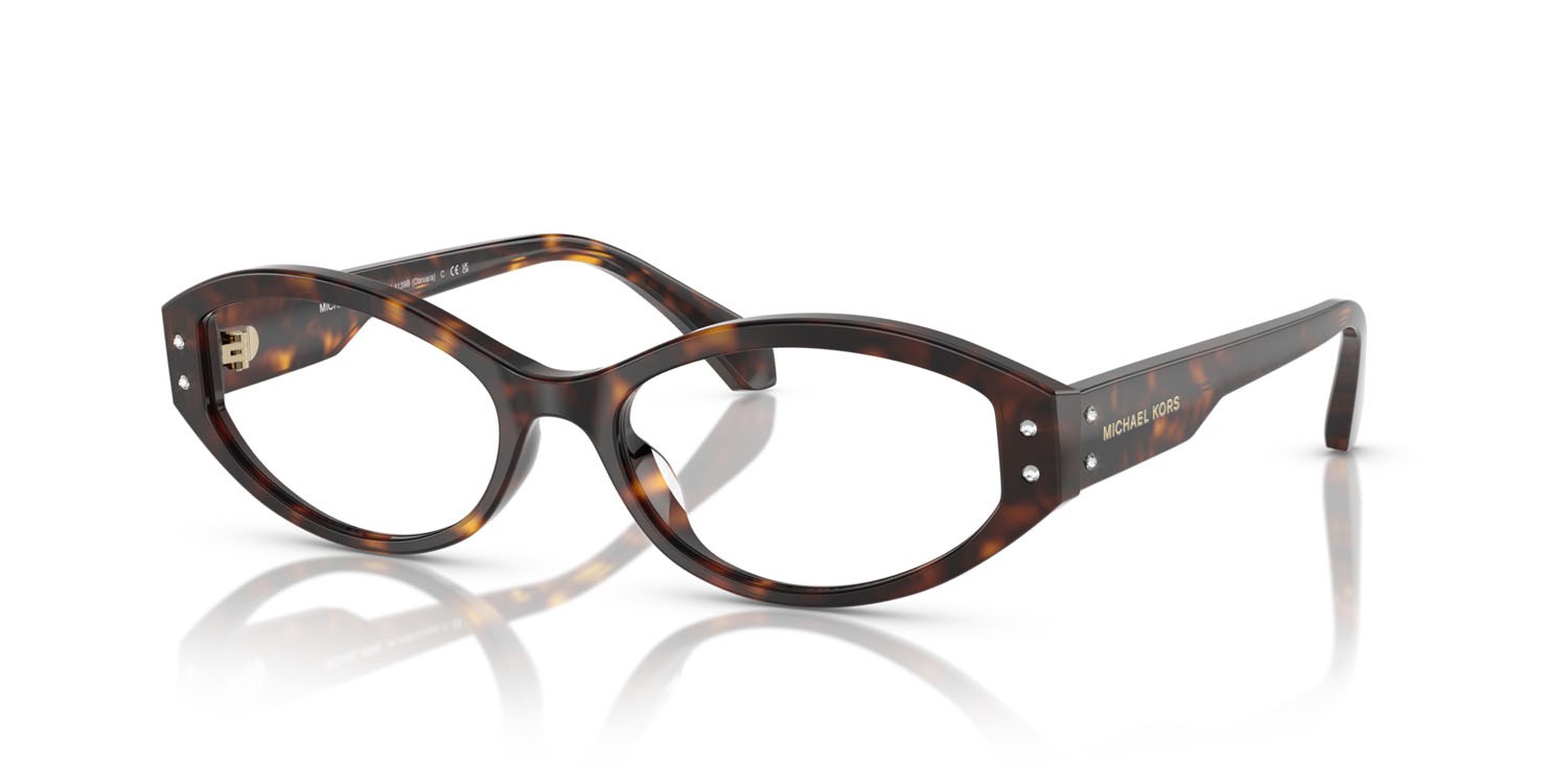 Occhiali da vista Michael Kors Corvara MK 4139B (3006) colore tartarugato scuro forma ovale lenti lente demo