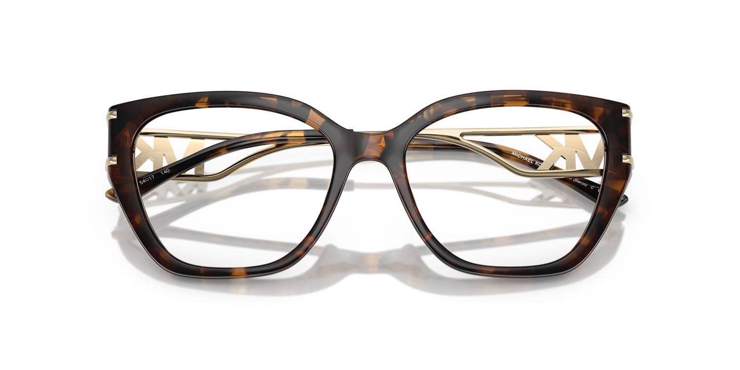Occhiali da vista Michael Kors Bierzo MK 4140U (3006) colore tartarugato scuro forma quadrato lenti lente demo