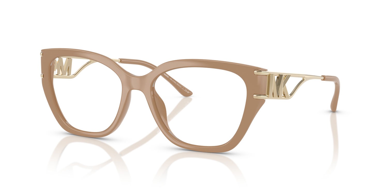 Occhiali da vista Michael Kors Bierzo MK 4140U (3555) colore cammello forma quadrato lenti lente demo