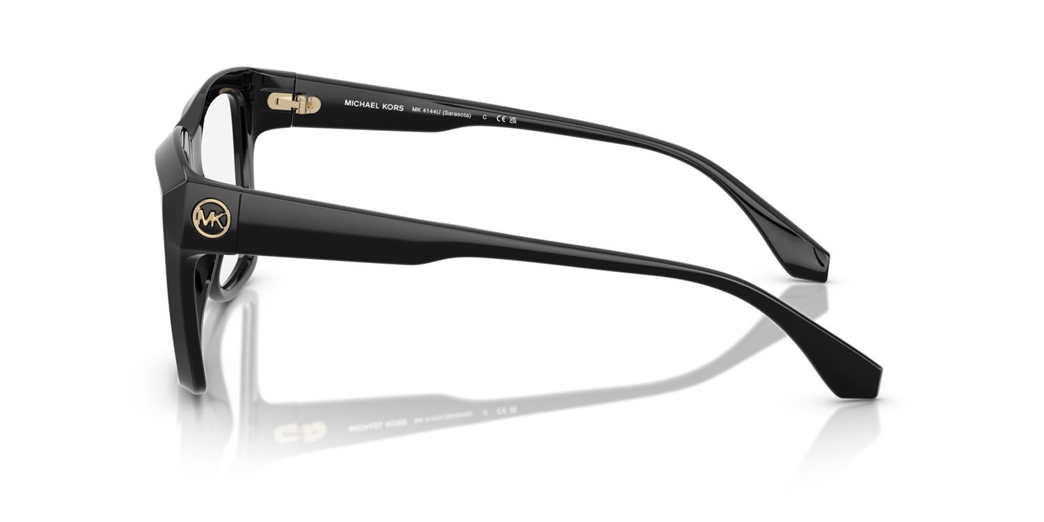 Occhiali da vista Michael Kors Sarasota MK 4144U (3005) colore nero forma quadrato lenti lente demo
