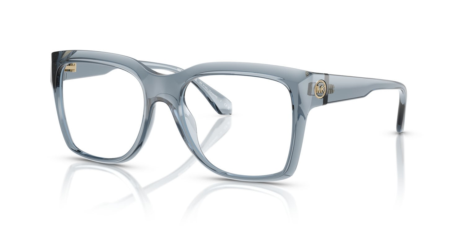 Occhiali da vista Michael Kors Sarasota MK 4144U (4014) colore denim trasparente forma quadrato lenti lente demo