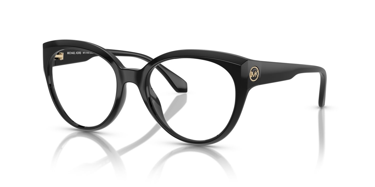 Occhiali da vista Michael Kors Amelia Island MK 4145U (3005) colore nero forma rotondo lenti lente demo