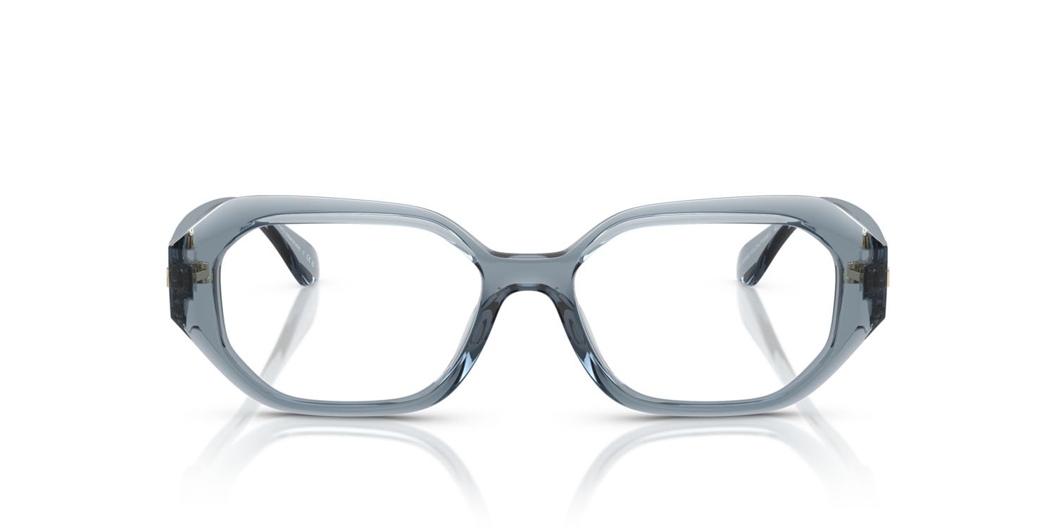 Occhiali da vista Michael Kors Islamorada MK 4147U (4014) colore denim trasparente forma irregolare lenti lente demo