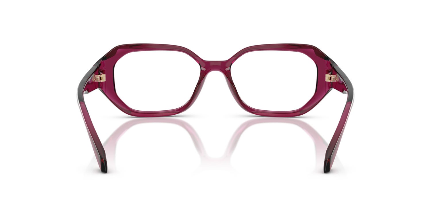 Occhiali da vista Michael Kors Islamorada MK 4147U (4020) colore rosso berry trasparente forma irregolare lenti lente demo