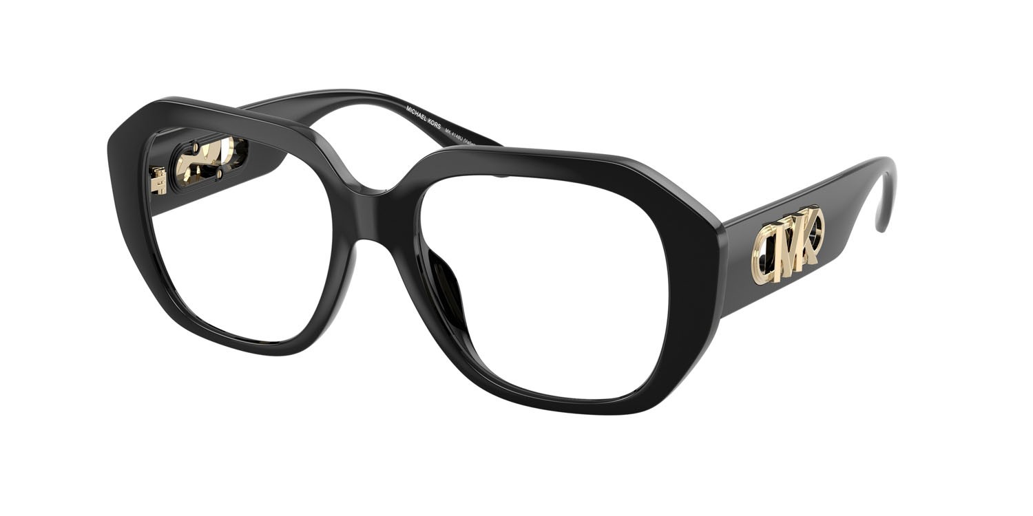 Occhiali da vista Michael Kors Valletta MK 4148U (3005) colore nero forma irregolare lenti lente demo