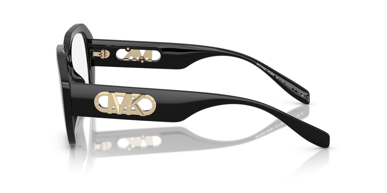 Occhiali da vista Michael Kors Valletta MK 4148U (3005) colore nero forma irregolare lenti lente demo
