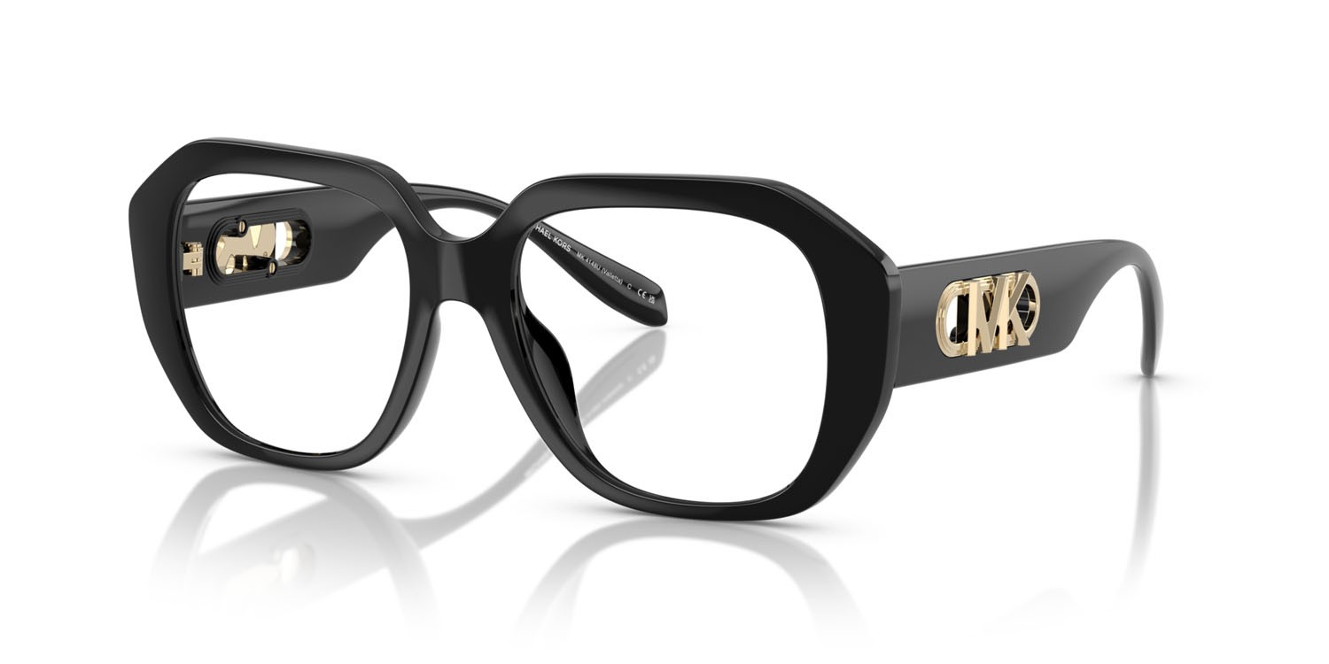 Occhiali da vista Michael Kors Valletta MK 4148U (3005) colore nero forma irregolare lenti lente demo