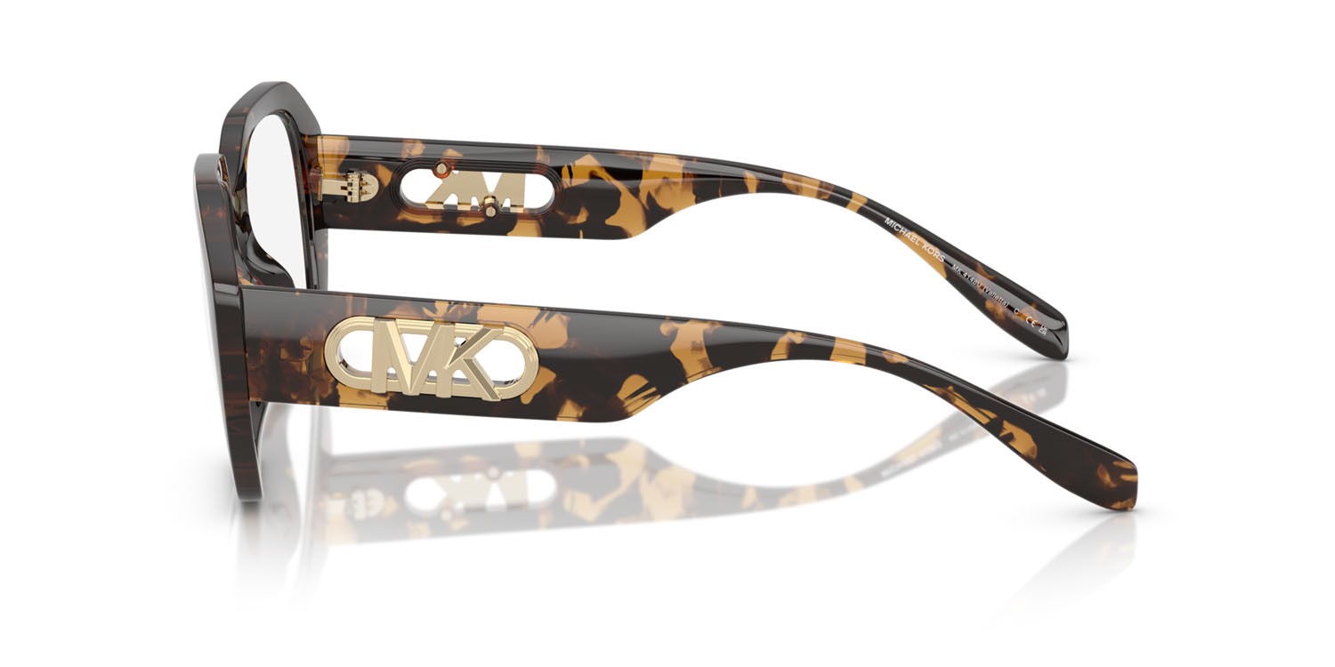 Occhiali da vista Michael Kors Valletta MK 4148U (3006) colore tartarugato scuro forma irregolare lenti lente demo