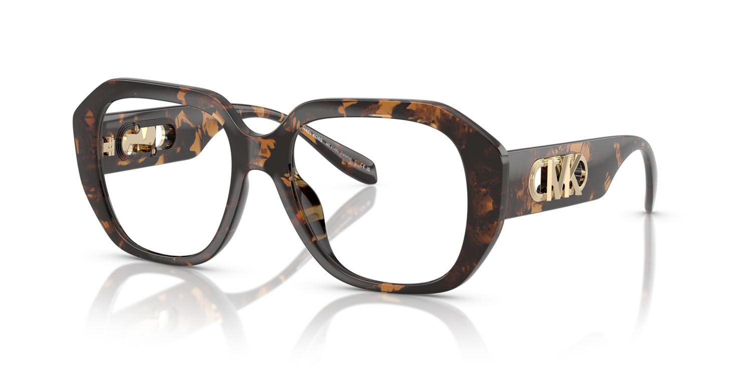 Occhiali da vista Michael Kors Valletta MK 4148U (3006) colore tartarugato scuro forma irregolare lenti lente demo