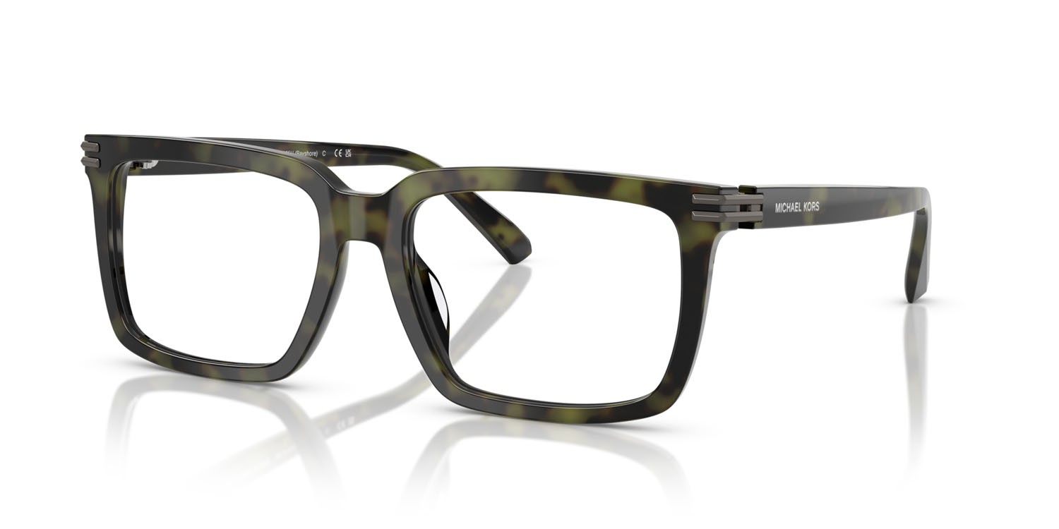 Occhiali da vista Michael Kors Bayshore MK 4155U (3705) colore verde oliva tartarugato forma quadrato lenti lente demo