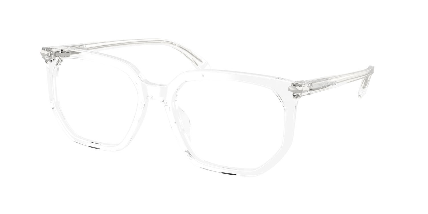 Occhiali da vista Michael Kors Sequoia MK 4158U (3015) colore trasparente forma irregolare lenti lente demo