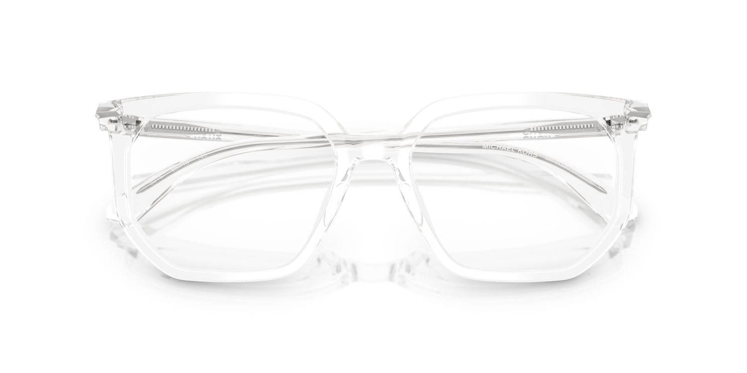 Occhiali da vista Michael Kors Sequoia MK 4158U (3015) colore trasparente forma irregolare lenti lente demo