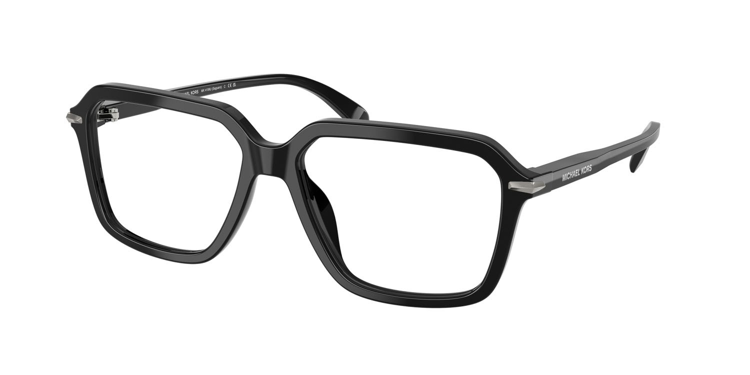 Occhiali da vista Michael Kors Saguaro MK 4159U (3005) colore nero forma quadrato lenti lente demo