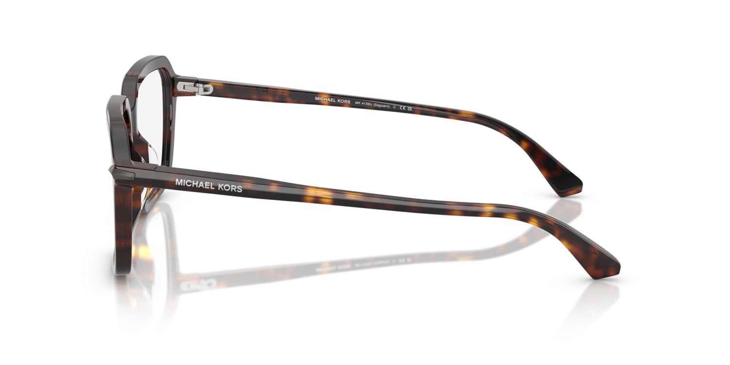 Occhiali da vista Michael Kors Saguaro MK 4159U (3006) colore tartarugato scuro forma quadrato lenti lente demo