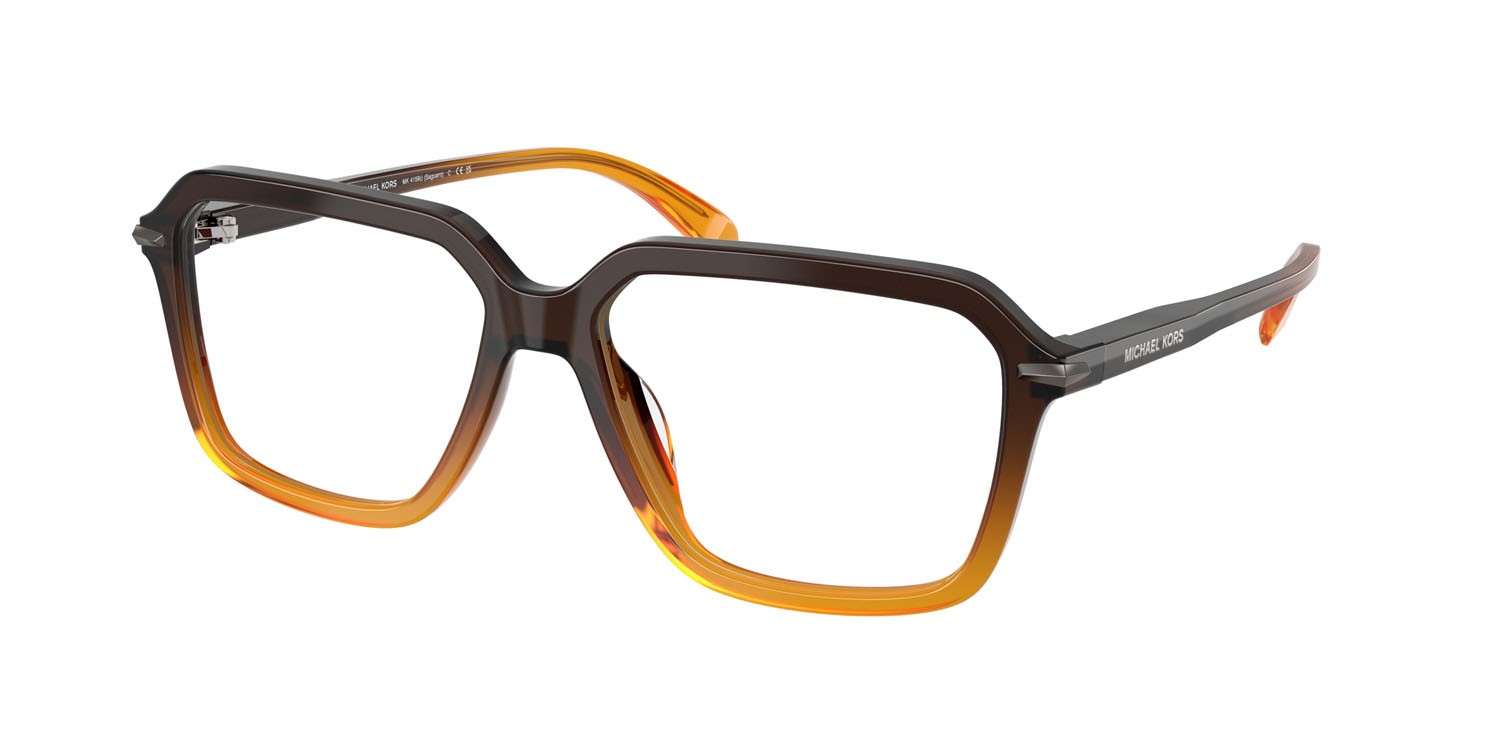 Brillen Michael Kors Saguaro MK 4159U (4010) farbe ambra sfumato form quadratisch gläser lente demo