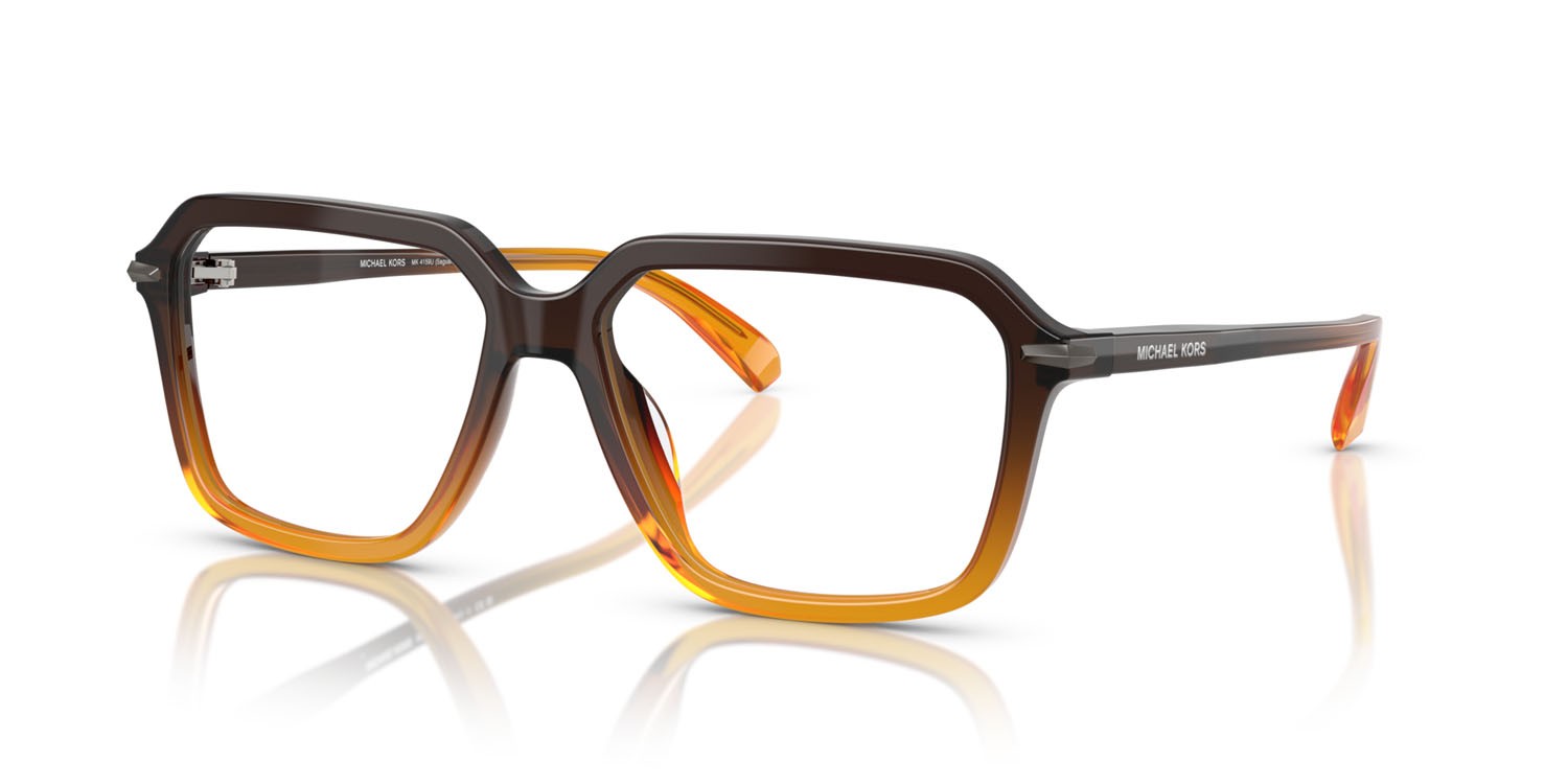 Brillen Michael Kors Saguaro MK 4159U (4010) farbe ambra sfumato form quadratisch gläser lente demo