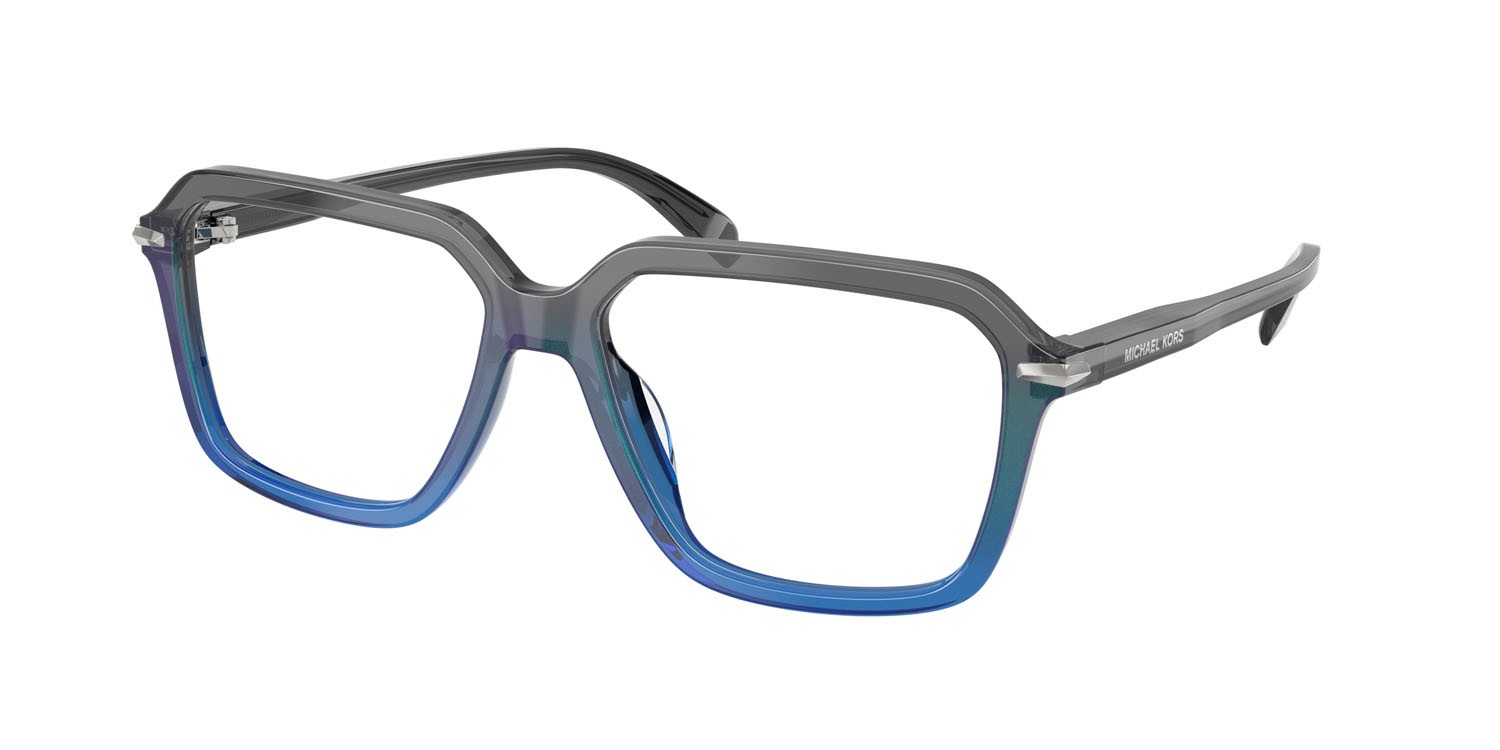 Occhiali da vista Michael Kors Saguaro MK 4159U (4011) colore sfumato grigio forma quadrato lenti lente demo