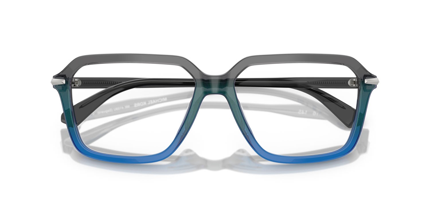 Occhiali da vista Michael Kors Saguaro MK 4159U (4011) colore sfumato grigio forma quadrato lenti lente demo