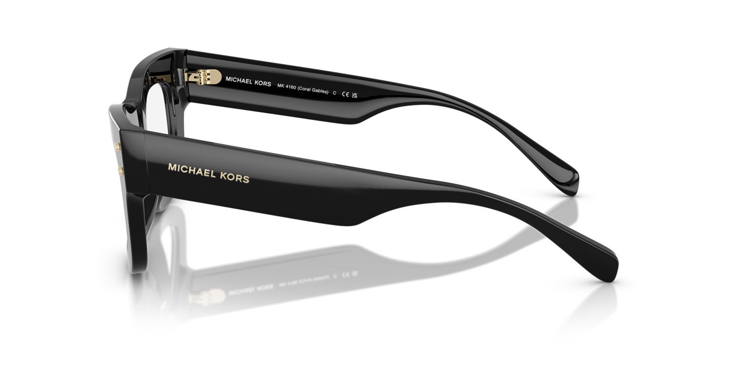 Occhiali da vista Michael Kors Coral Gables MK 4160 (3005) colore nero forma quadrato lenti lente demo