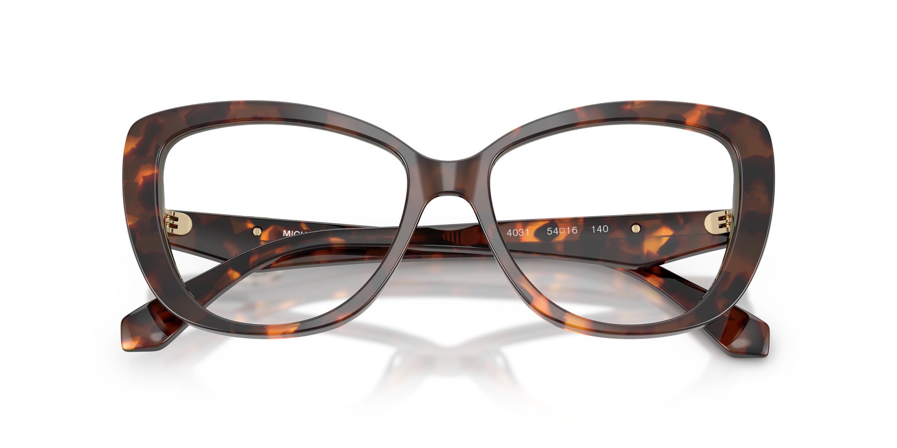 Occhiali da vista Michael Kors Dervio MK 4163U (4031) colore luggage tortoise forma farfalla lenti lente demo