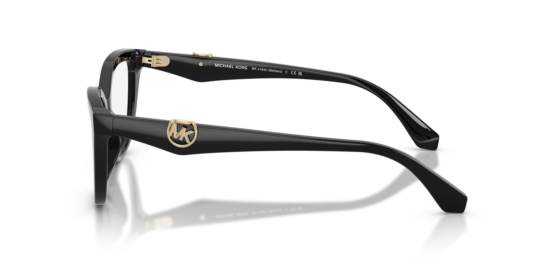 Occhiali da vista Michael Kors Bellano MK 4164U (3005) colore nero forma cat eye lenti lente demo