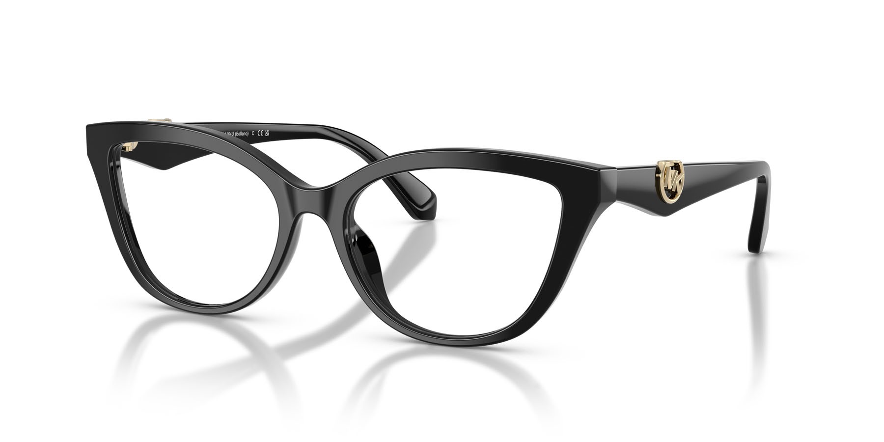 Occhiali da vista Michael Kors Bellano MK 4164U (3005) colore nero forma cat eye lenti lente demo