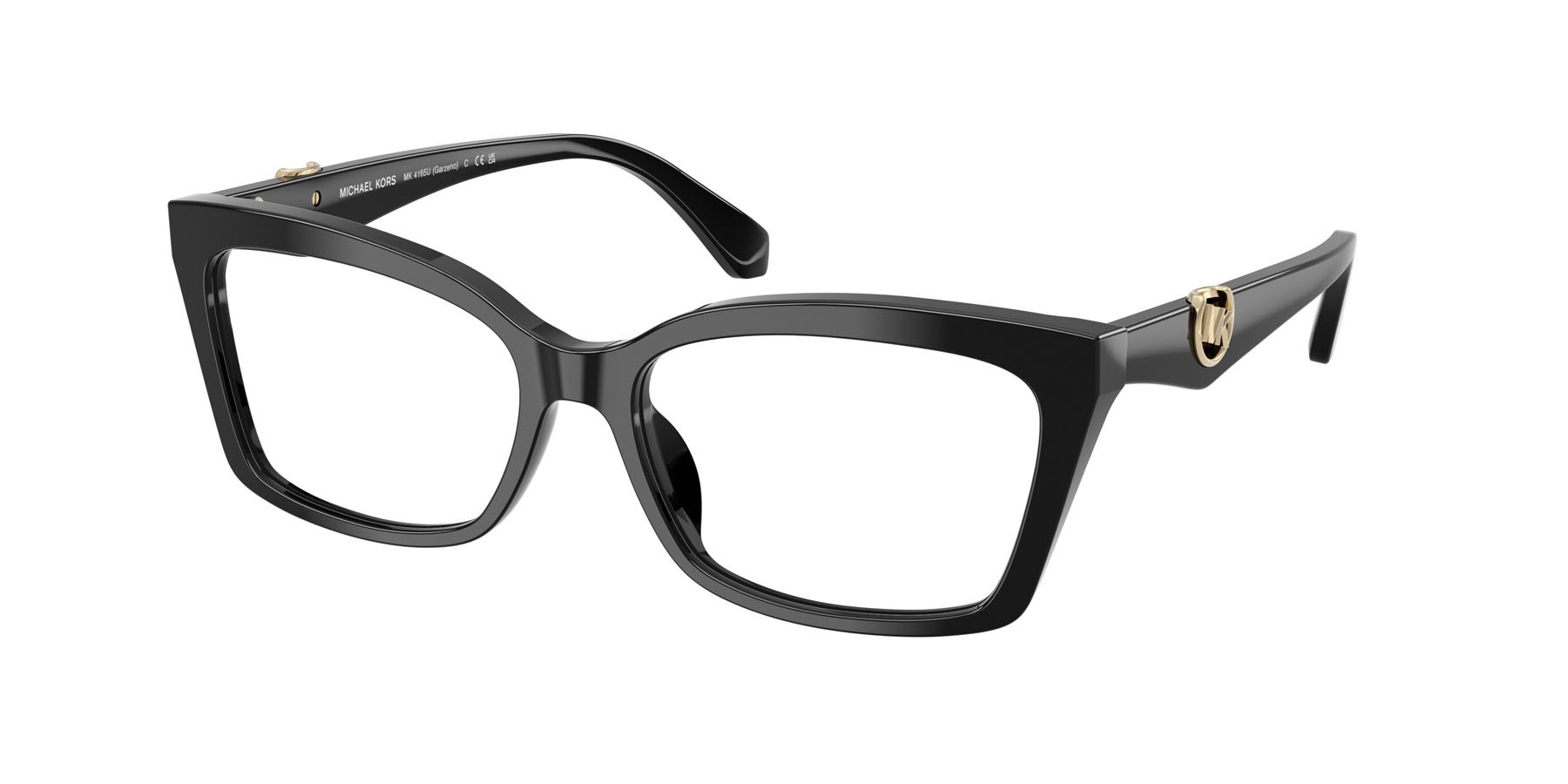Occhiali da vista Michael Kors Garzeno MK 4165U (3005) colore nero forma rettangolare lenti lente demo