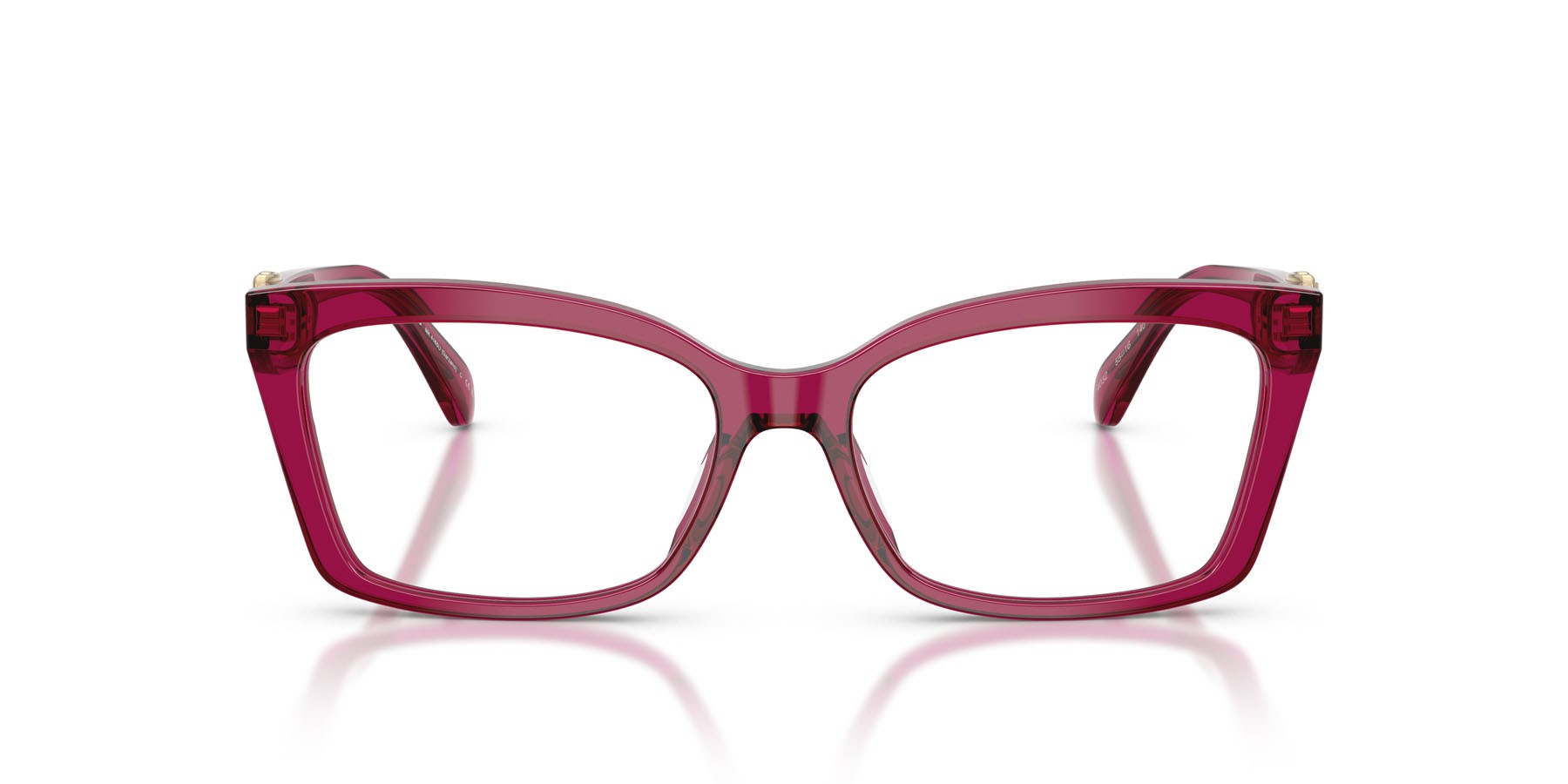 Occhiali da vista Michael Kors Garzeno MK 4165U (4032) colore prugna trasparente forma rettangolare lenti lente demo