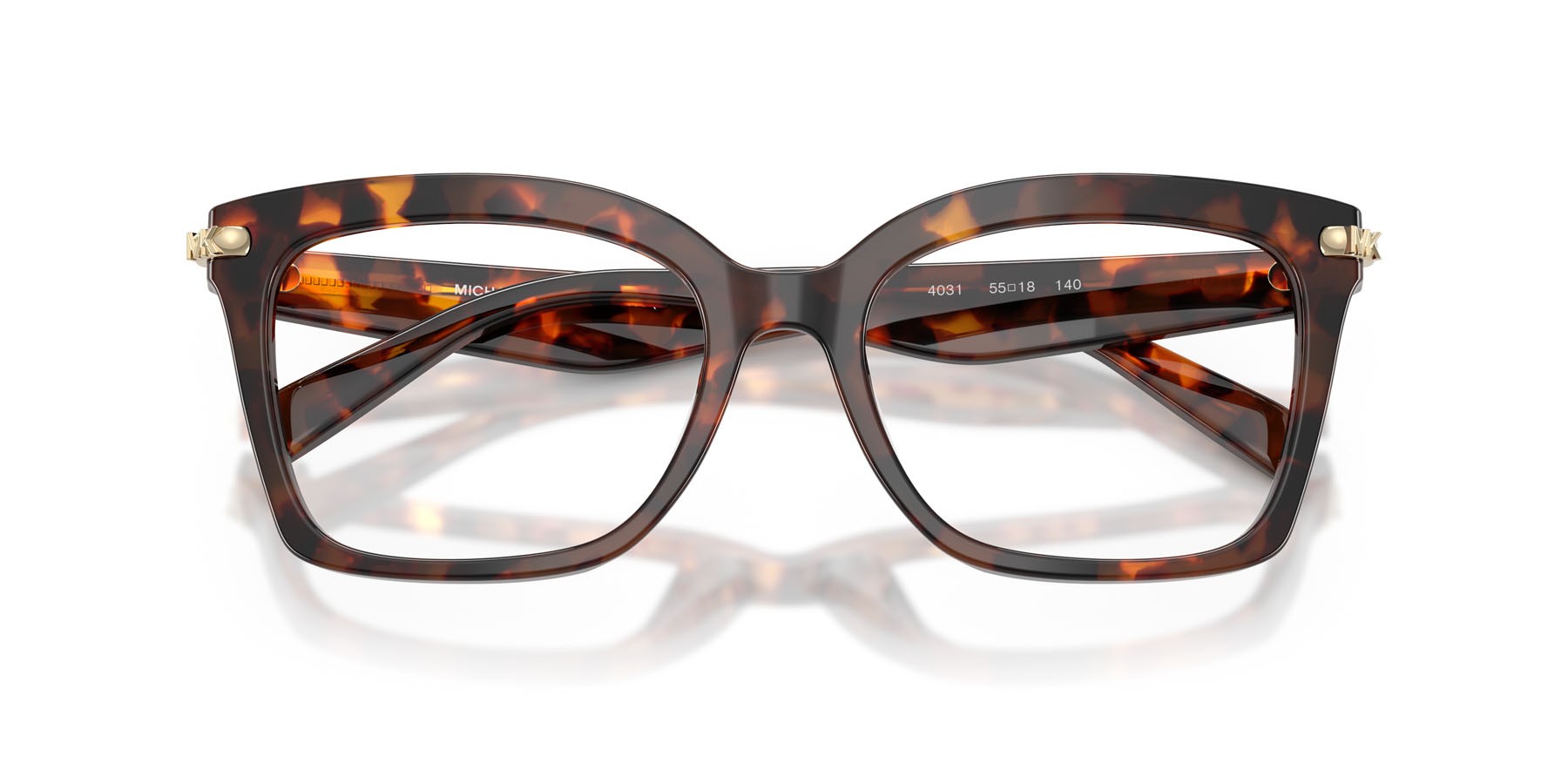 Occhiali da vista Michael Kors Greenville MK 4166U (4031) colore luggage tortoise forma quadrato lenti lente demo