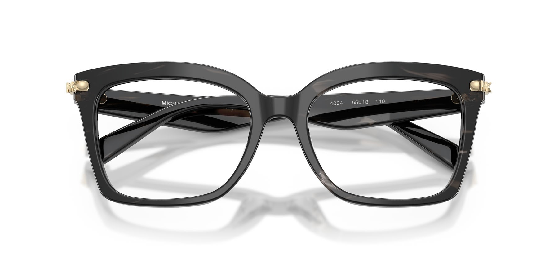 Occhiali da vista Michael Kors Greenville MK 4166U (4034) colore corno nero forma quadrato lenti lente demo