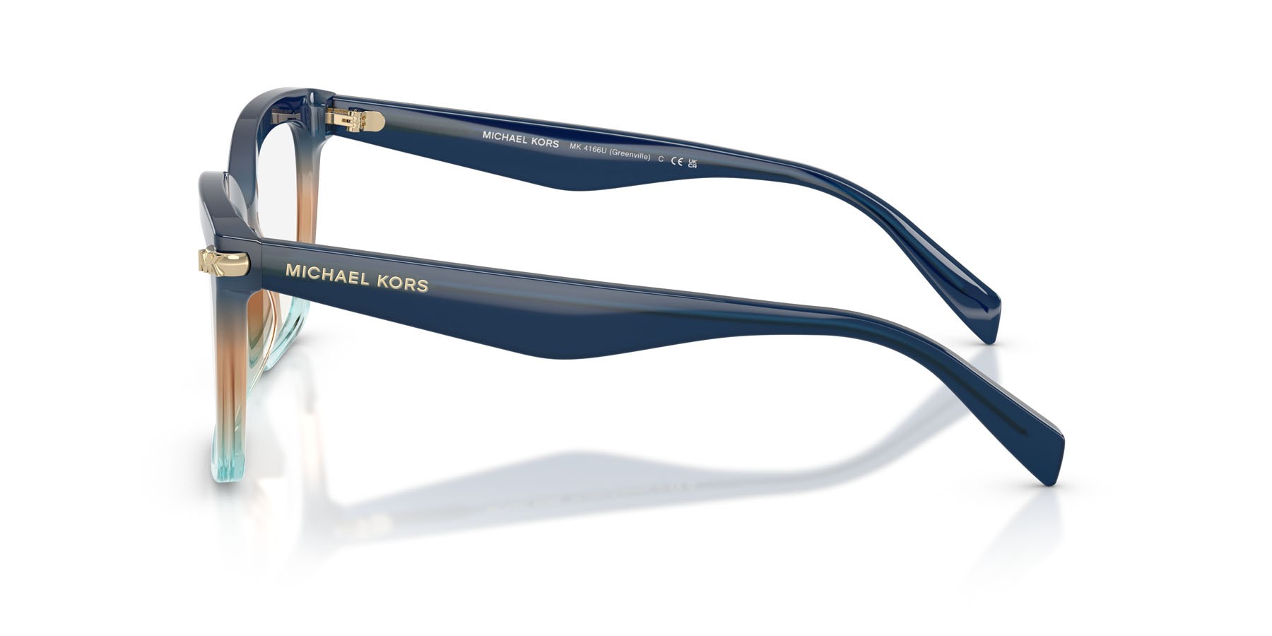 Occhiali da vista Michael Kors Greenville MK 4166U (4037) colore blu navy sfumato forma quadrato lenti lente demo