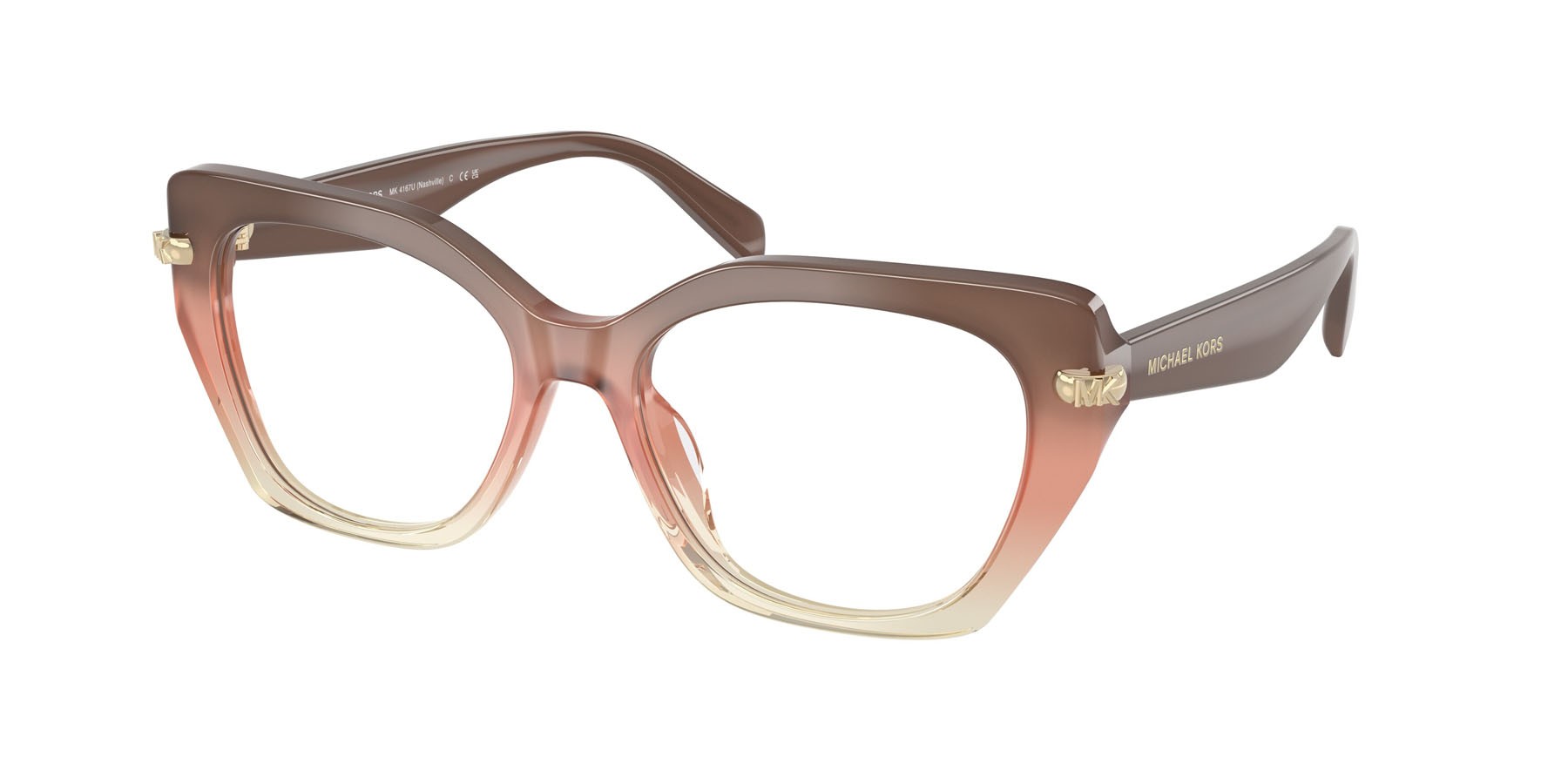 Occhiali da vista Michael Kors Nashville MK 4167U (4035) colore soft pink forma irregolare lenti lente demo