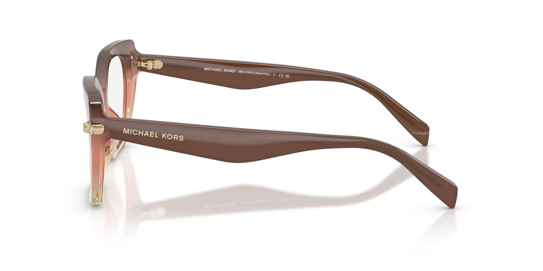 Occhiali da vista Michael Kors Nashville MK 4167U (4035) colore soft pink forma irregolare lenti lente demo
