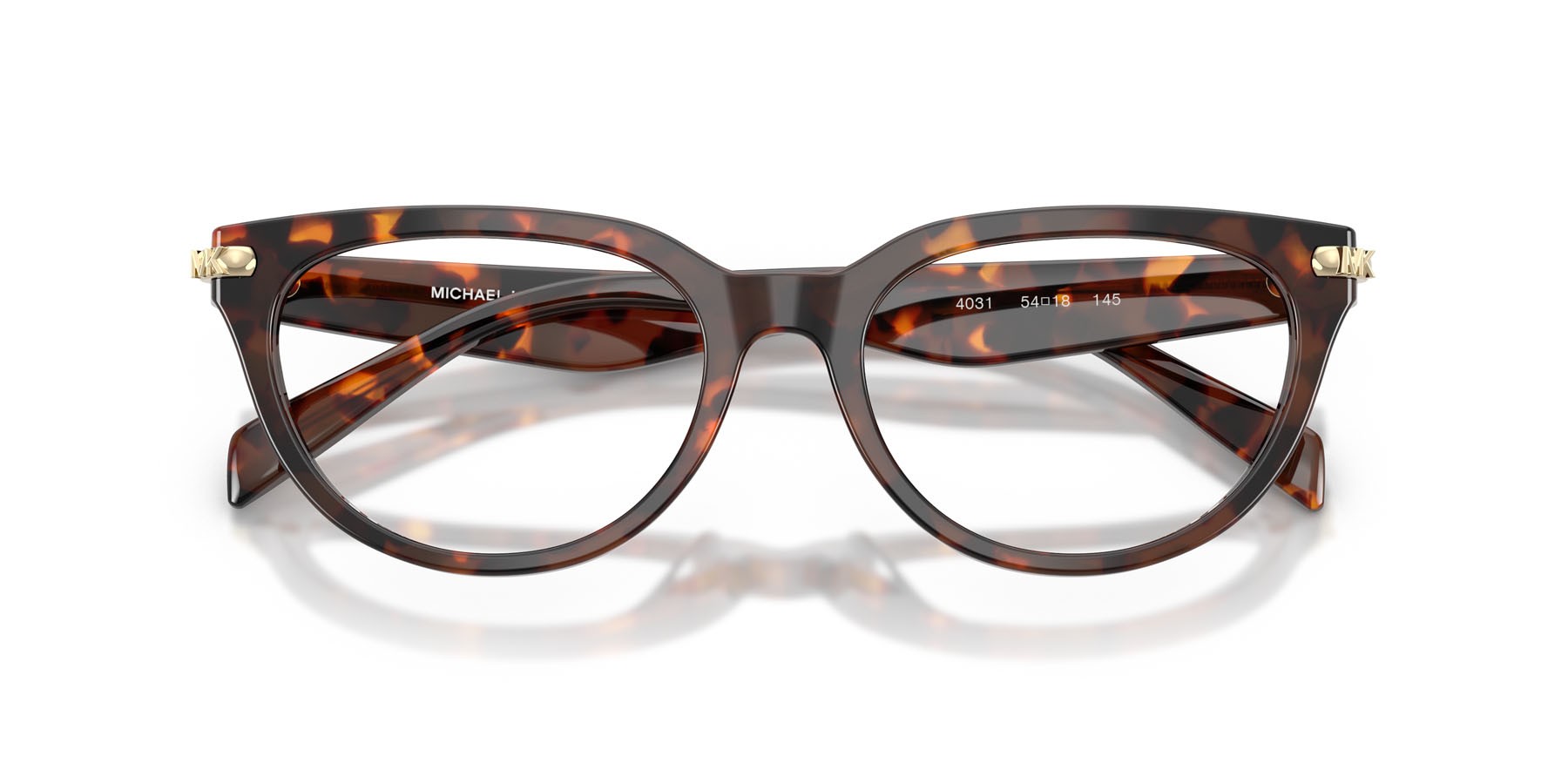 Occhiali da vista Michael Kors Casper MK 4168D (4031) colore luggage tortoise forma cat eye lenti lente demo