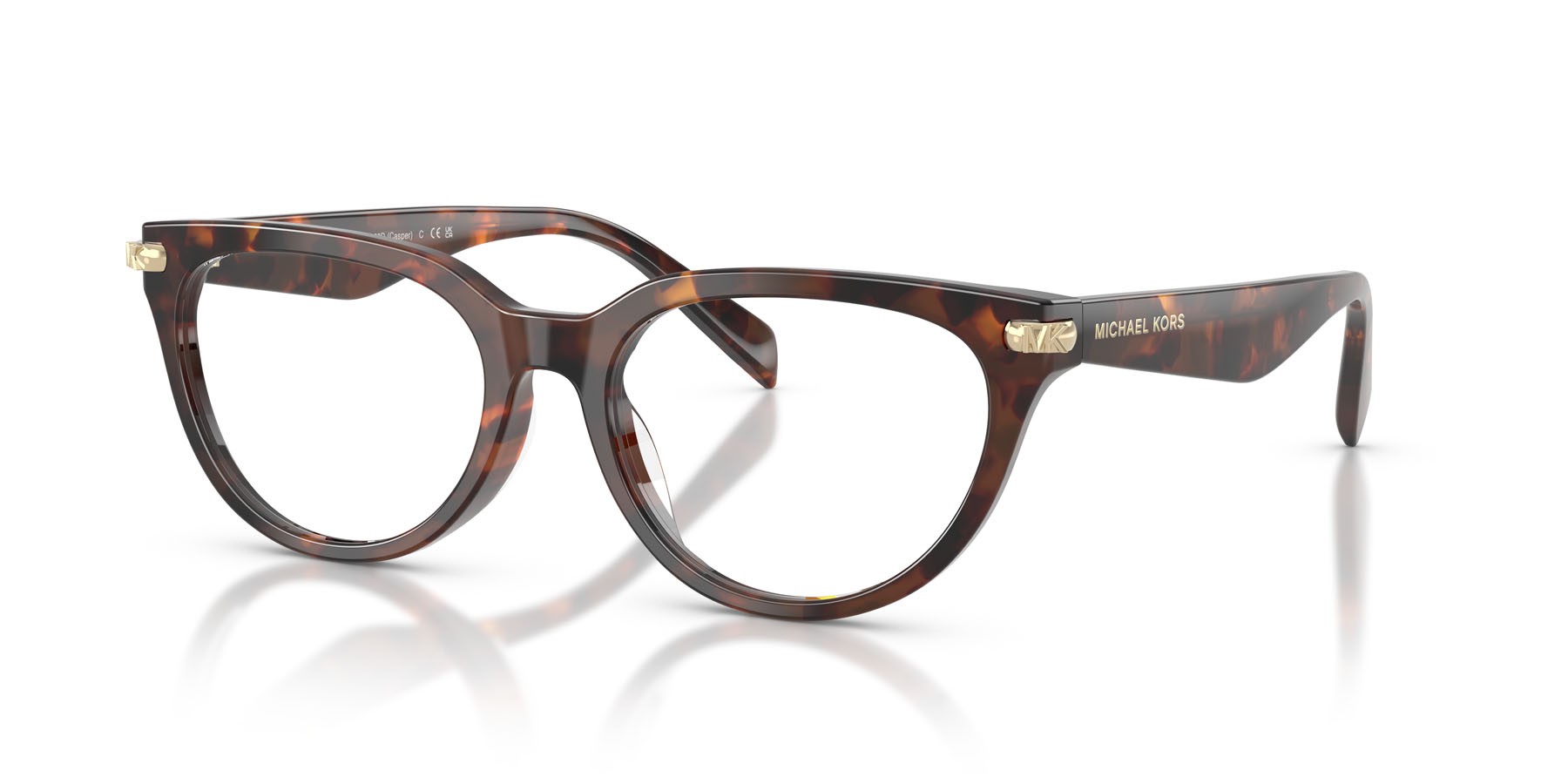 Occhiali da vista Michael Kors Casper MK 4168D (4031) colore luggage tortoise forma cat eye lenti lente demo