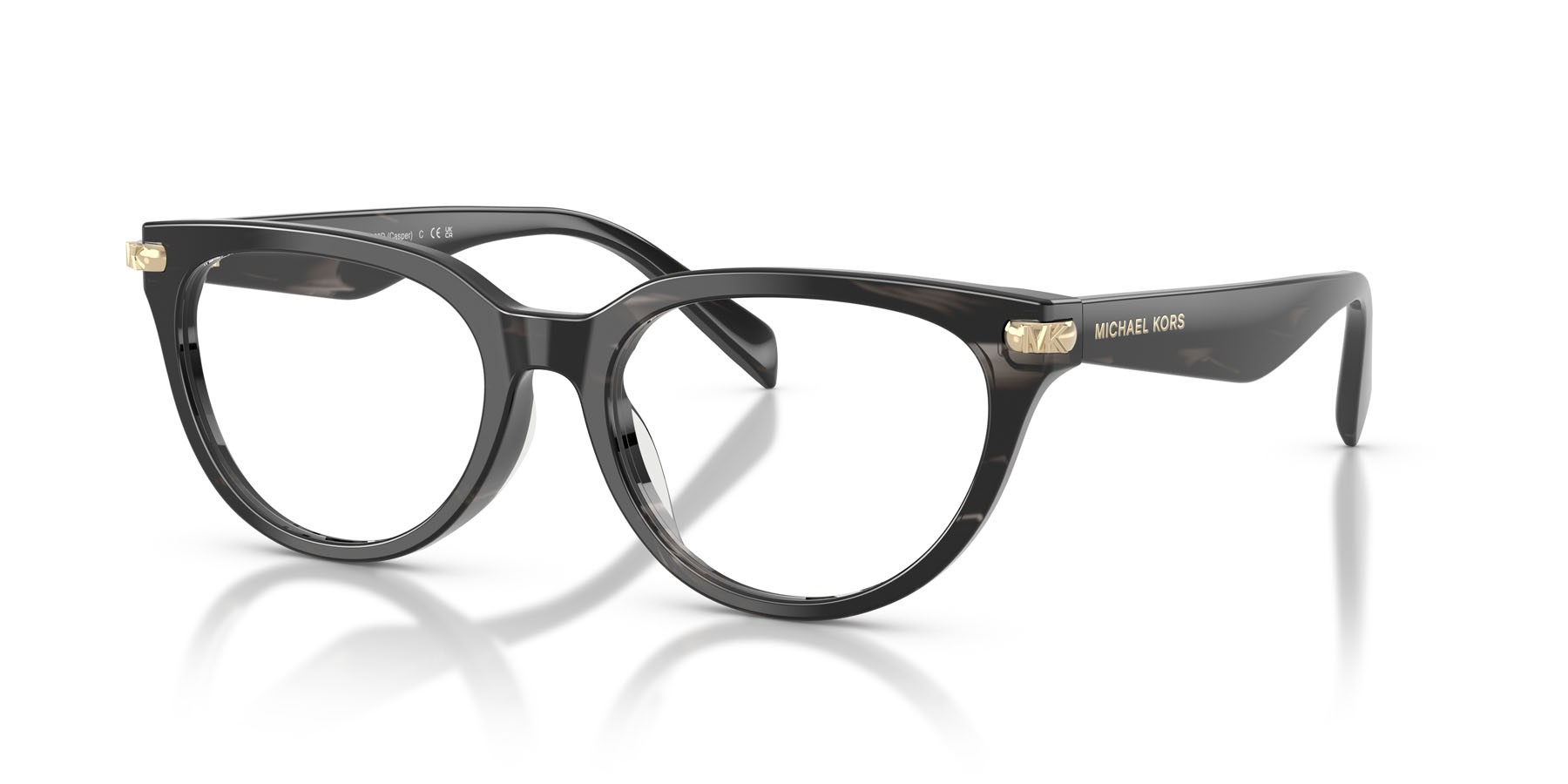 Occhiali da vista Michael Kors Casper MK 4168D (4034) colore corno nero forma cat eye lenti lente demo