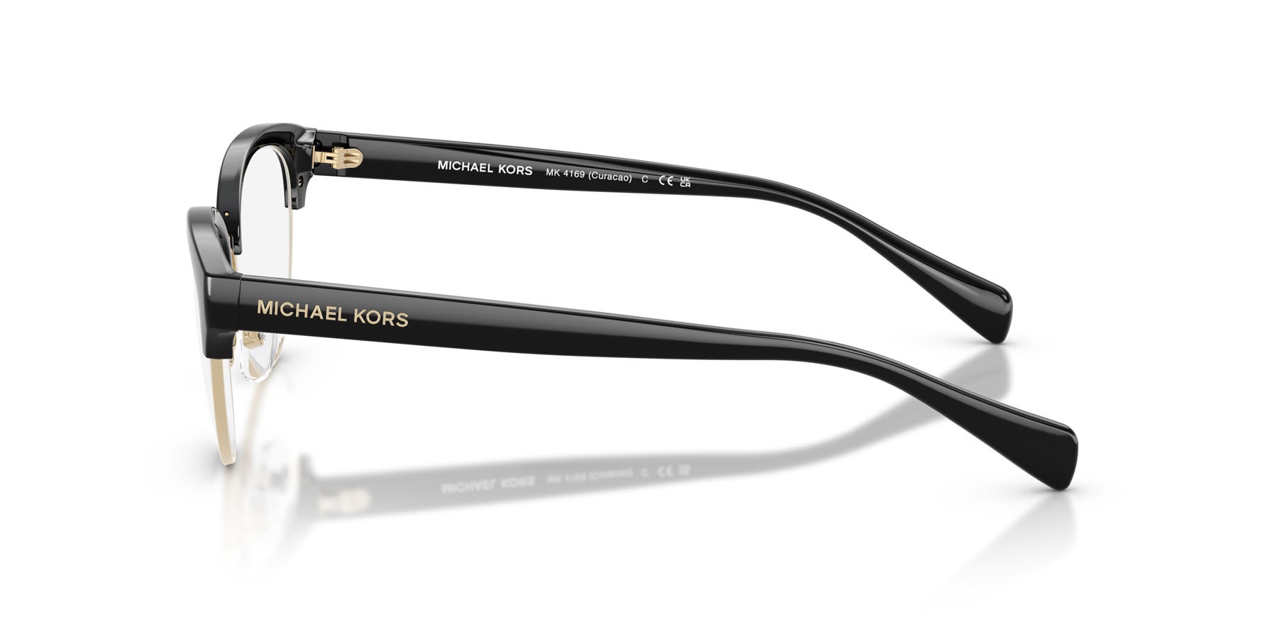 Occhiali da vista Michael Kors Curacao MK 4169 (3005) colore nero forma cat eye lenti lente demo