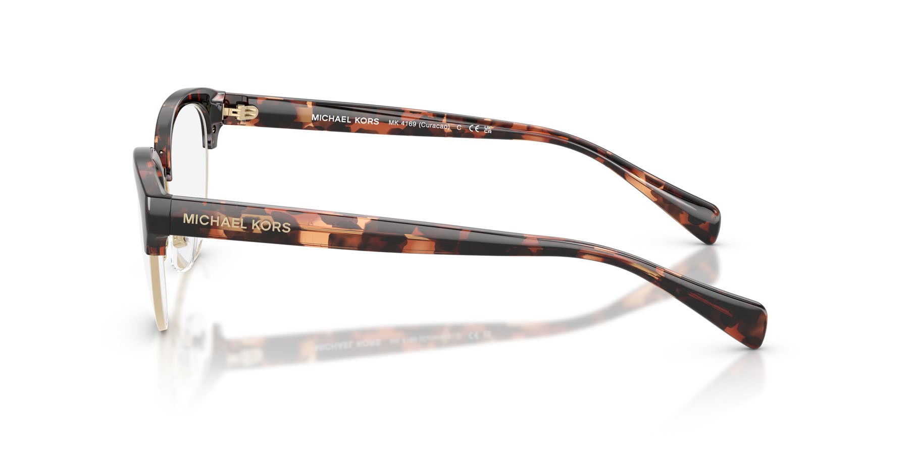 Occhiali da vista Michael Kors Curacao MK 4169 (3006) colore tartarugato scuro forma cat eye lenti lente demo