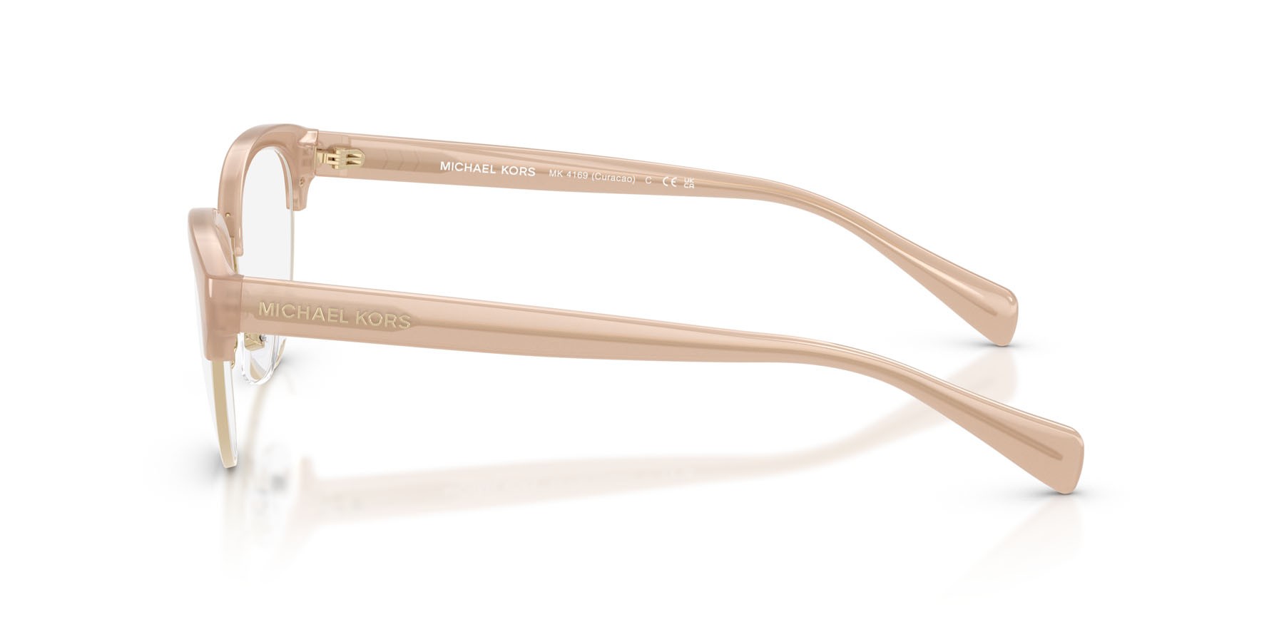 Occhiali da vista Michael Kors Curacao MK 4169 (4038) colore dark tan forma cat eye lenti lente demo