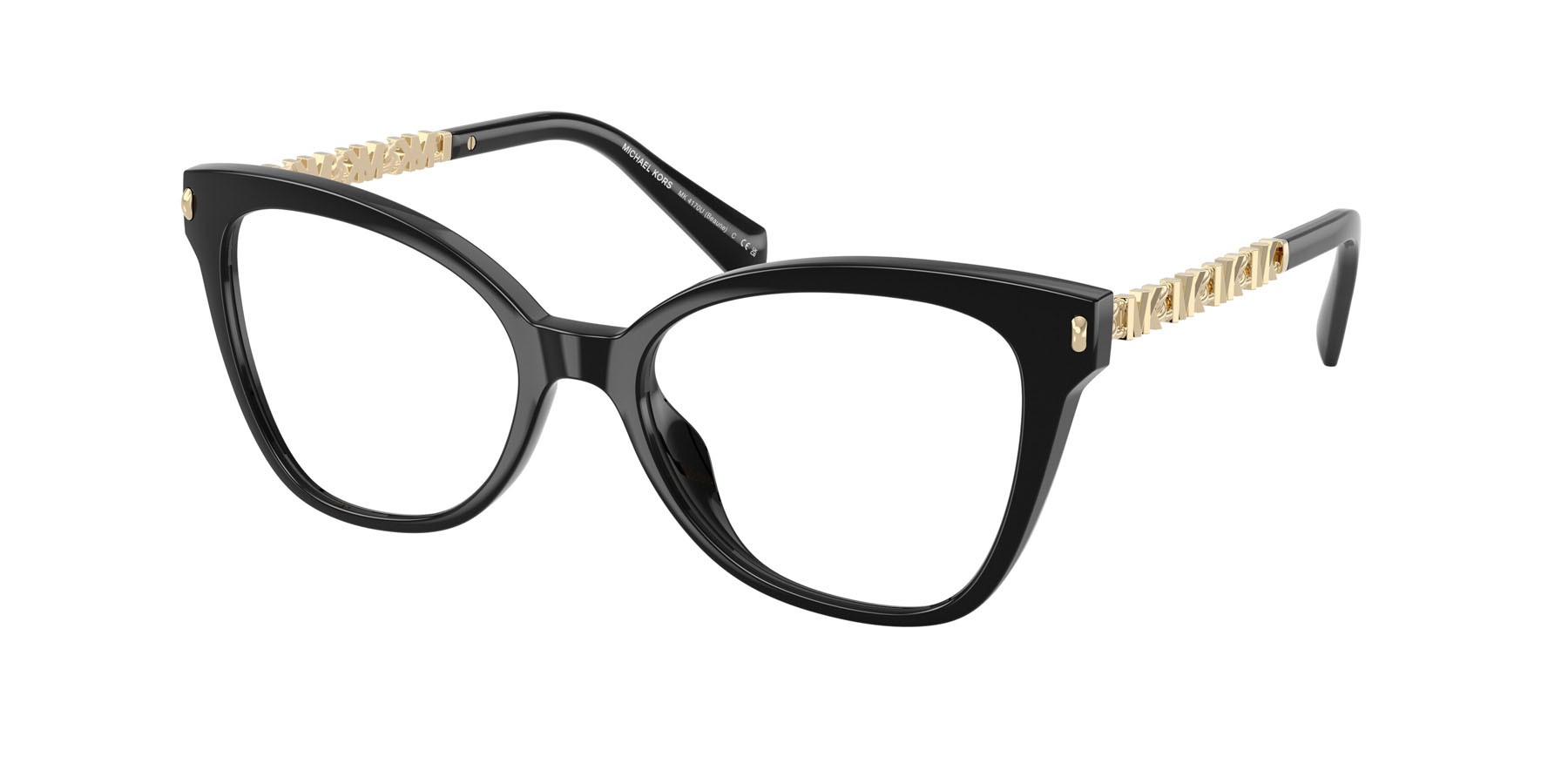 Occhiali da vista Michael Kors Beaune MK 4170U (3005) colore nero forma farfalla lenti lente demo
