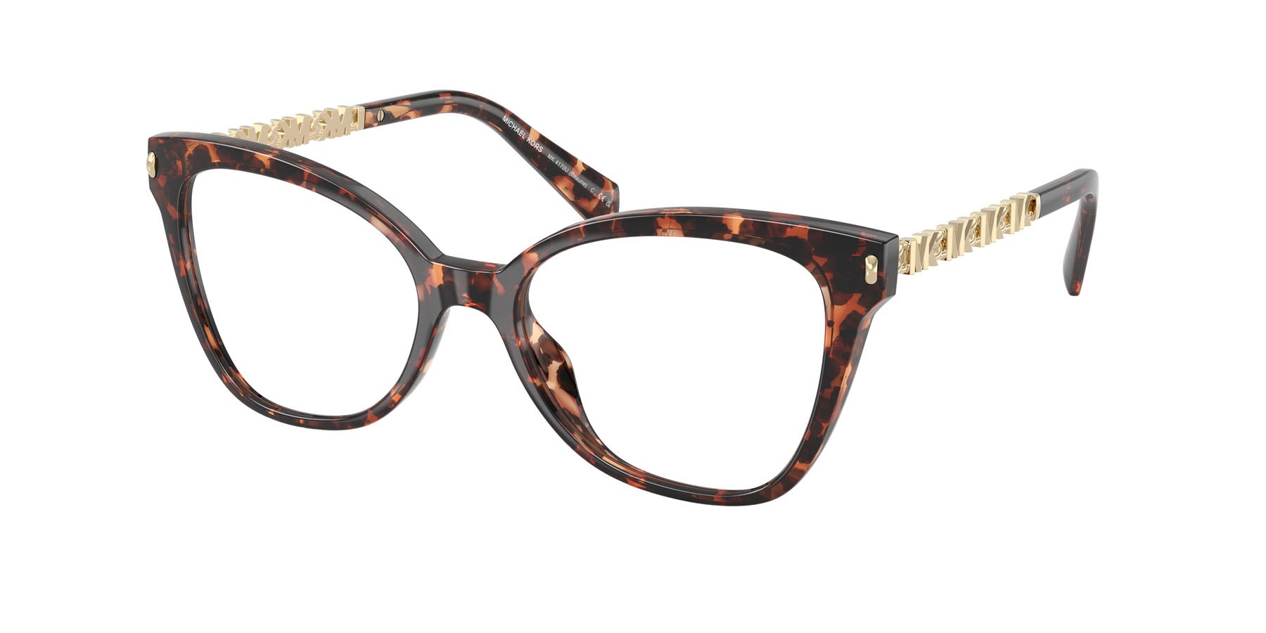 Occhiali da vista Michael Kors Beaune MK 4170U (3006) colore tartarugato scuro forma farfalla lenti lente demo