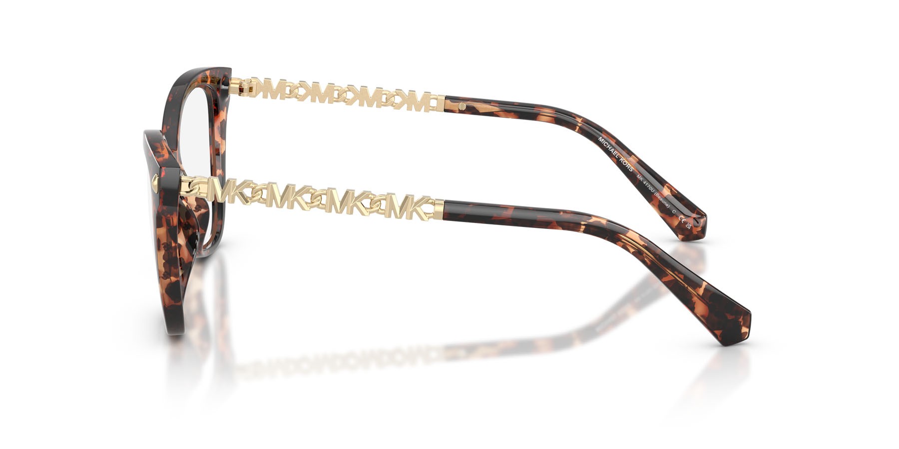 Occhiali da vista Michael Kors Beaune MK 4170U (3006) colore tartarugato scuro forma farfalla lenti lente demo