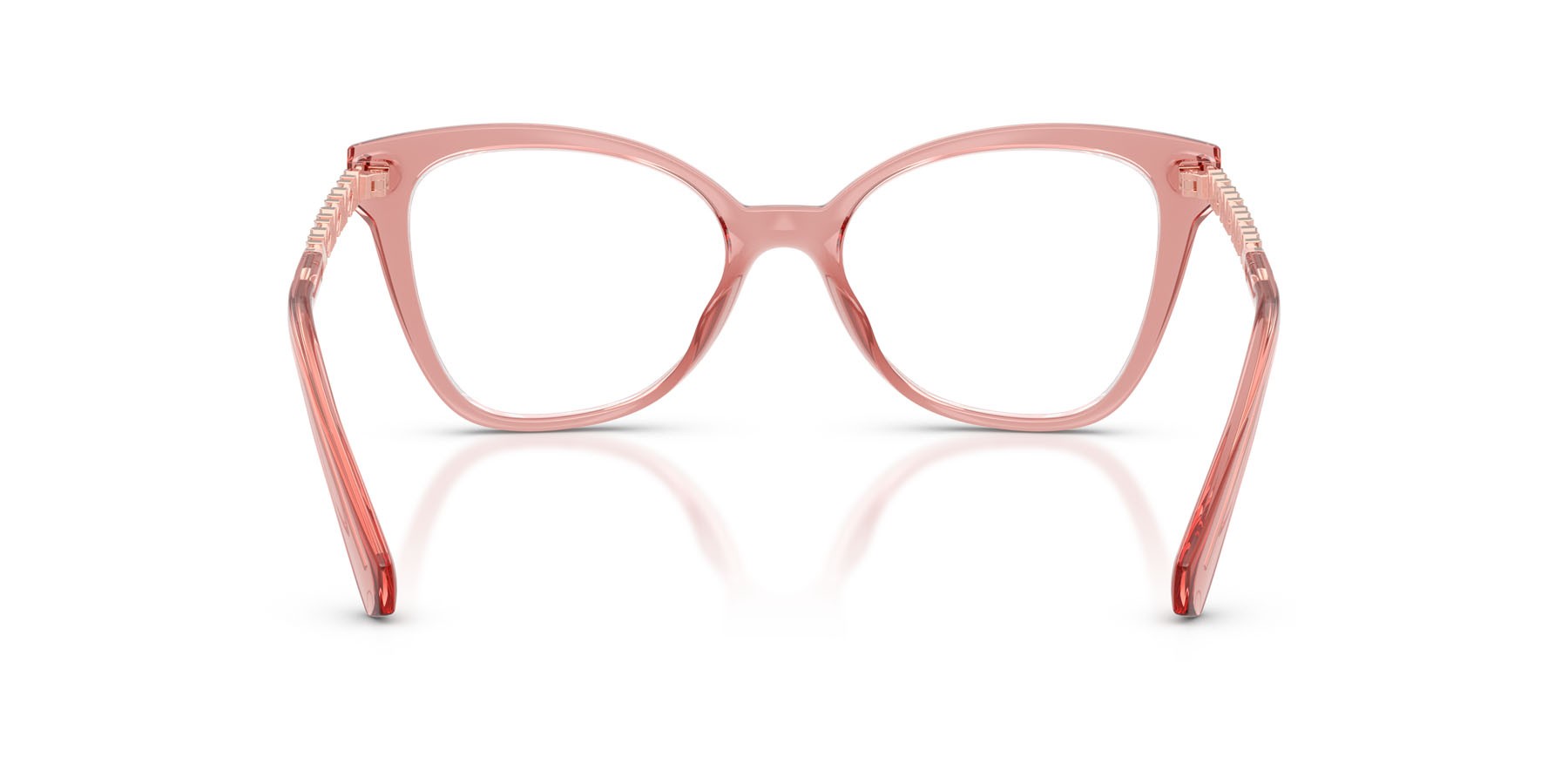 Occhiali da vista Michael Kors Beaune MK 4170U (3101) colore rosa trasparente forma farfalla lenti lente demo