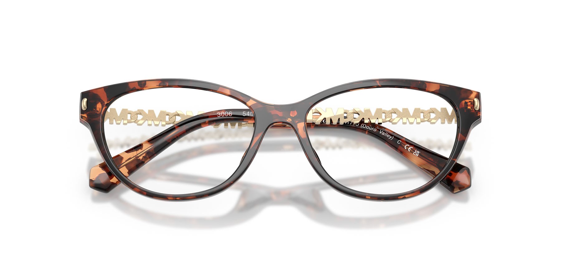 Occhiali da vista Michael Kors Douro Valley MK 4171U (3006) colore tartarugato scuro forma cat eye lenti lente demo