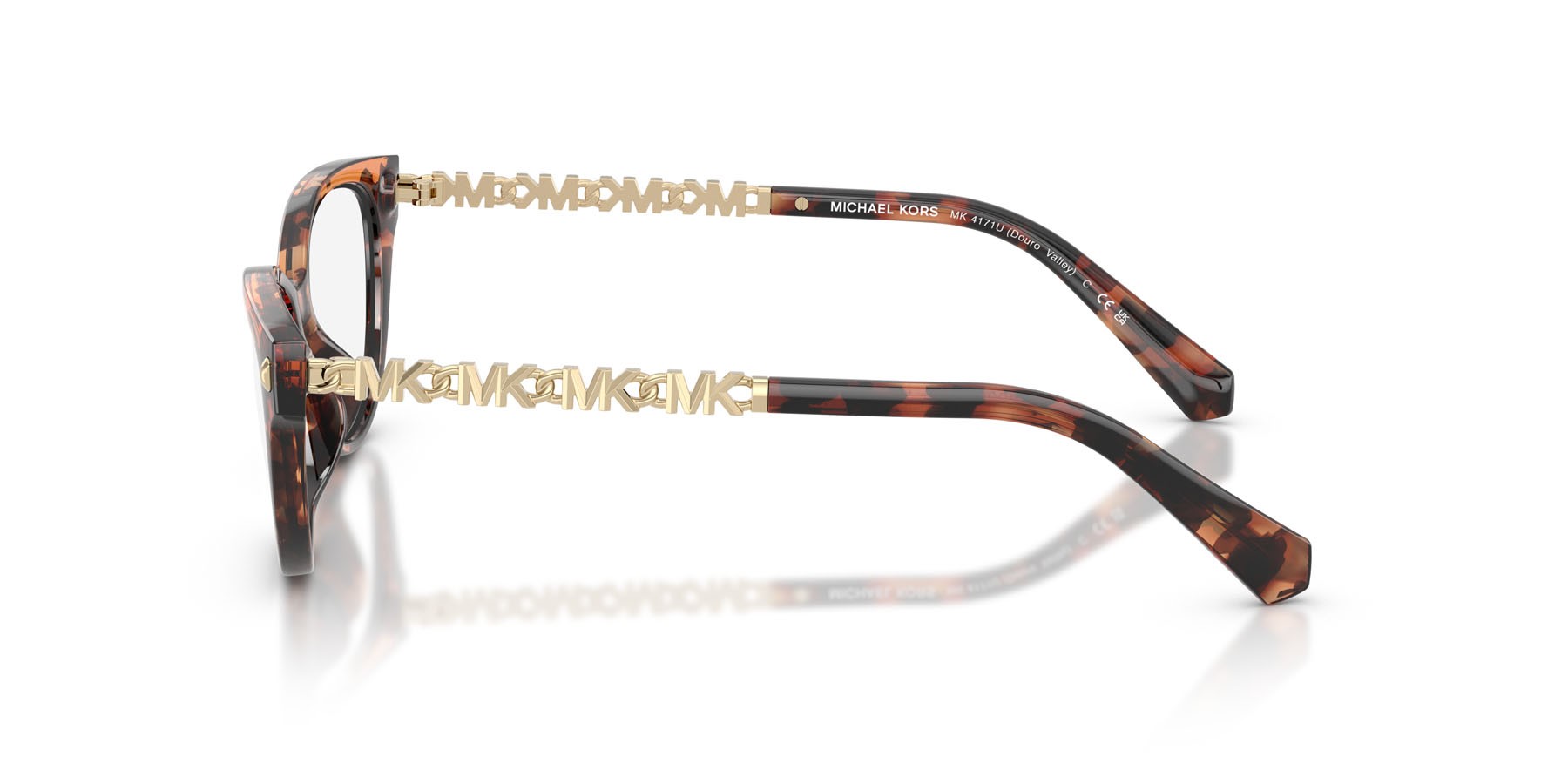 Occhiali da vista Michael Kors Douro Valley MK 4171U (3006) colore tartarugato scuro forma cat eye lenti lente demo