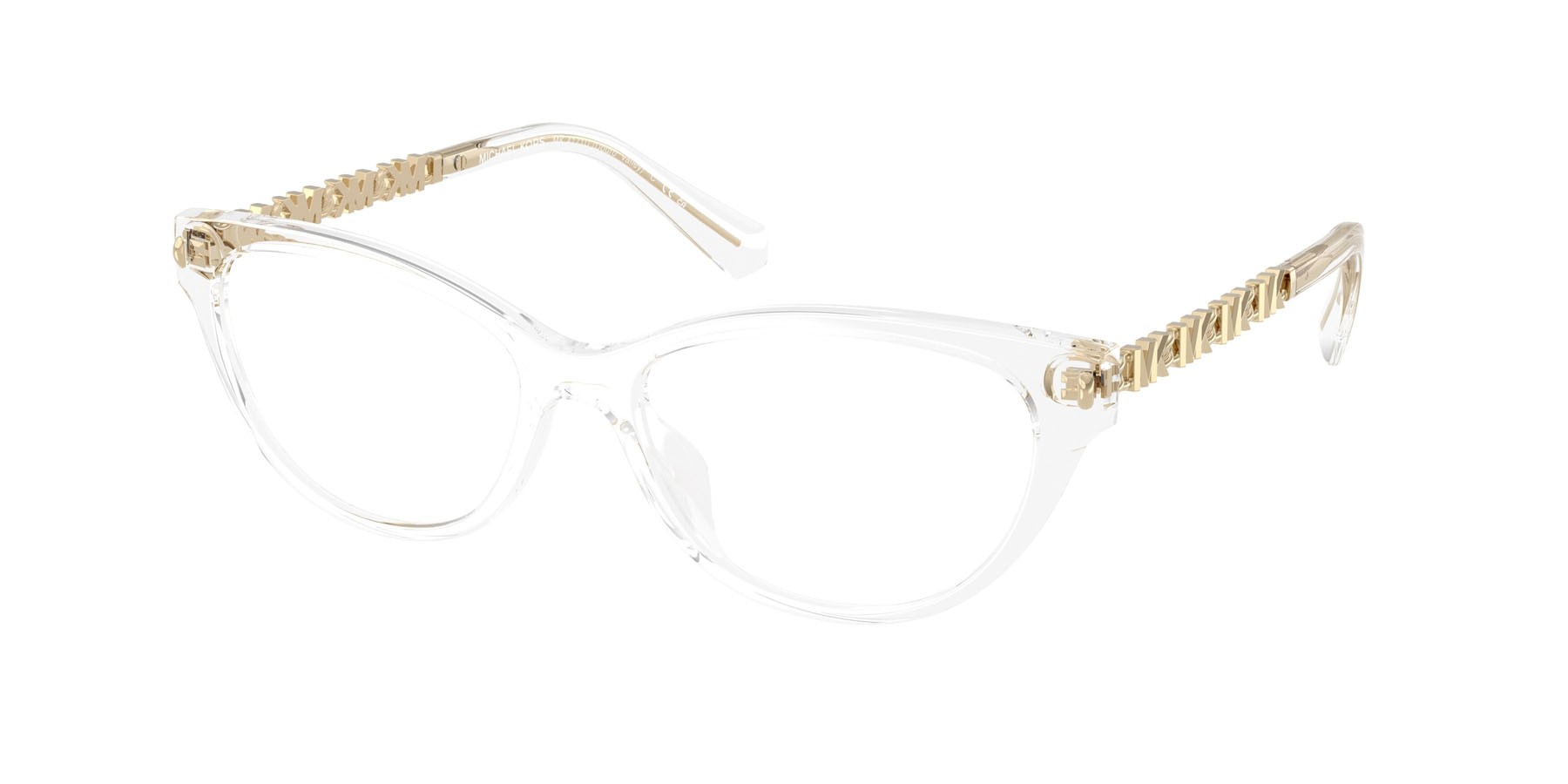 Occhiali da vista Michael Kors Douro Valley MK 4171U (3015) colore cristallo forma cat eye lenti lente demo